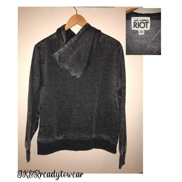 Riot Gray Hoodie , Size S - Picture 2 of 2